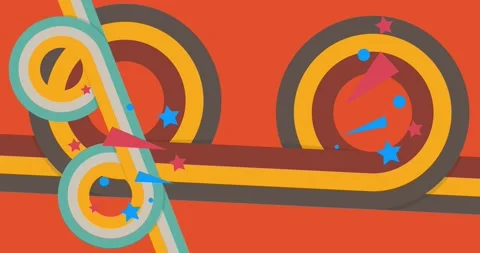 Retro 70s Background on orange video Stock Footage 330446047