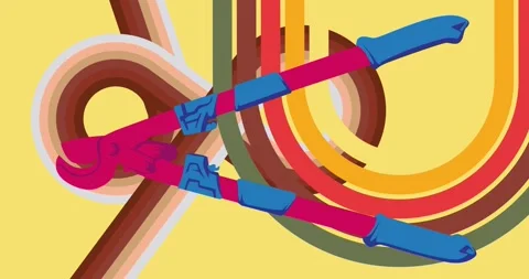 Retro 70s Background with Wire cutter Stock Footage 330513526