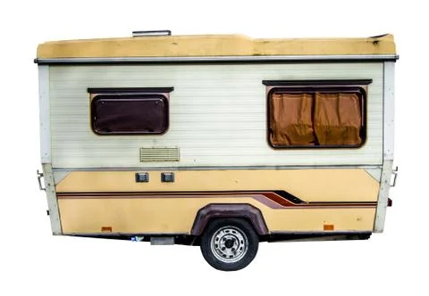 Retro 70s caravan Foto stock