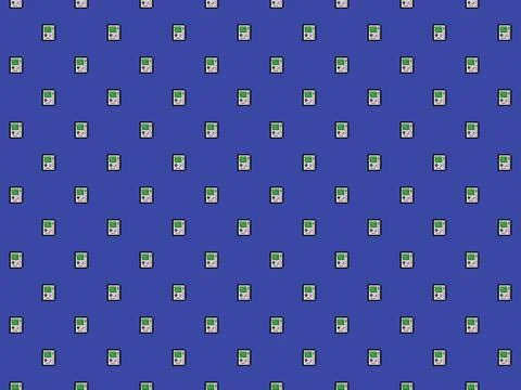 Retro 8 bit handheld gaming device pattern background - high res 4k wallpaper Stock Illustration