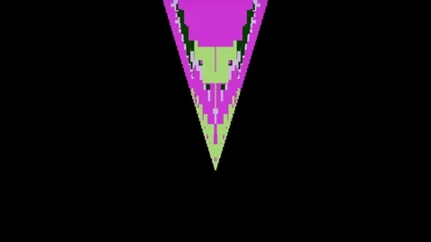 Retro 8-Bit Pixel Triangle Abstract Animation Loop Stock Footage 339448830