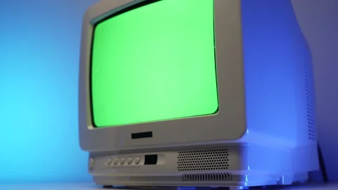 Crt Tv Vintage Retro Green Screen Stock Video Footage | Royalty Free ...