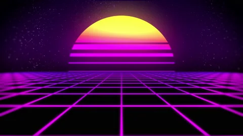 Retro 80s background for retro , arcade , classic films and cinematic in scen Stock Footage 237201908