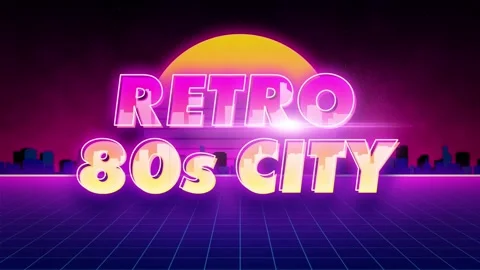 Retro 80s City Title Catálogo de After Effects