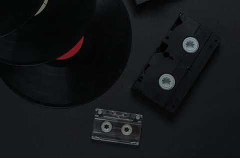 Retro 80s flat lay 库存照片