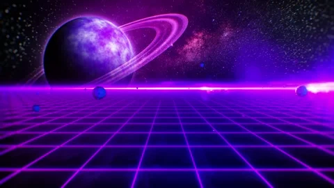Retro 80s Futuristic Background Loop for VJs loops , background , projectio.. Stock Footage 245121799