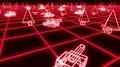 Retro 80s game tanks VHS tape video war battle vector arcade tron wireframe 4k 4k or 4k+ Resolution