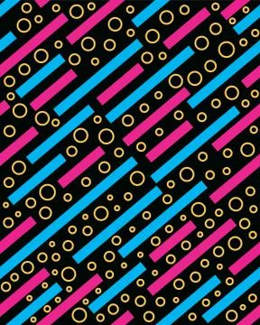 Retro 80s memphis pattern background Stock Illustration