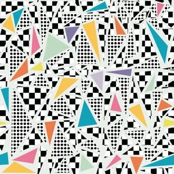 Retro 80s memphis pattern background Stock Illustration