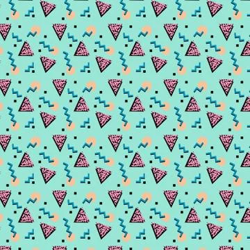 Retro 80s pattern seamless tile Stock Illustration