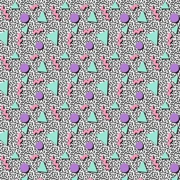 Retro 80s pattern seamless tile Stock Illustration