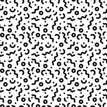 Retro 80s pattern seamless tile Illustrazione stock