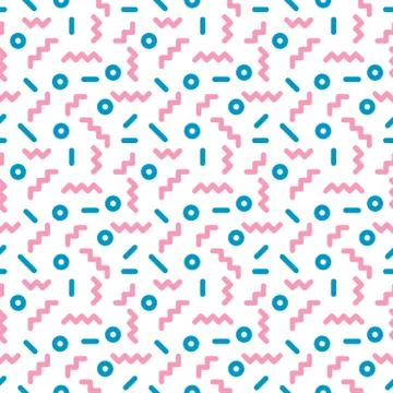Retro 80s pattern seamless tile Stock Illustration