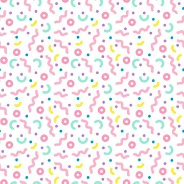 Retro 80s pattern seamless tile Stock Illustration