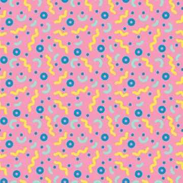 Retro 80s pattern seamless tile Stock Illustration