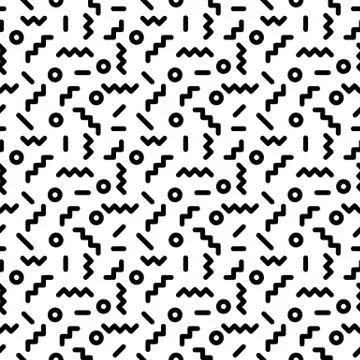 Retro 80s pattern seamless tile Stock Illustration