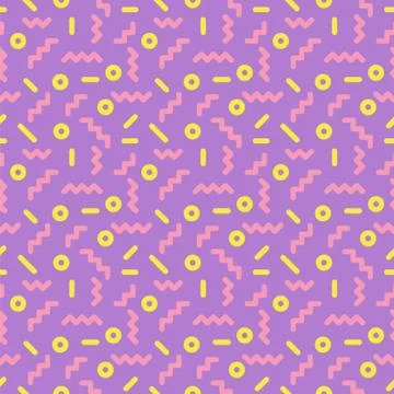 Retro 80s pattern seamless tile Stock Illustration