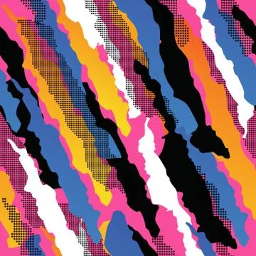 Retro 80s seamless pattern background Stock Illustration