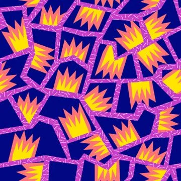 Retro 80s seamless pattern background Stock Illustration