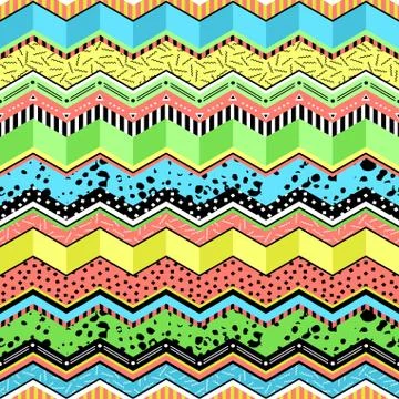 Retro 80s seamless pattern background Stock Illustration