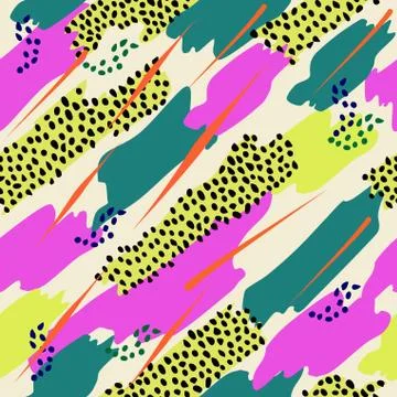 Retro 80s seamless pattern background Stock Illustration