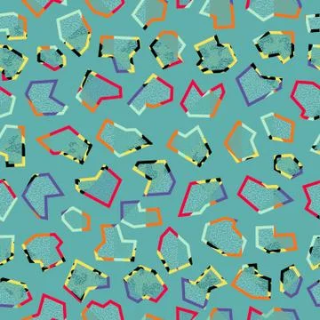 Retro 80s seamless pattern background Stock Illustration