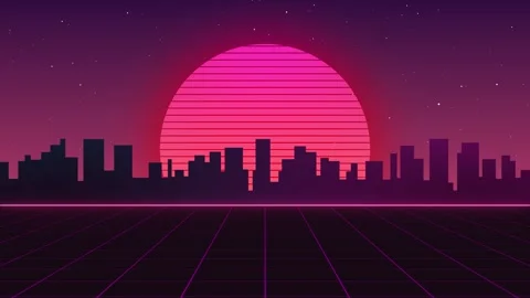 Retro 80s Style Seamless Looping Background Stock Footage 311717183