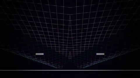 Retro 80s Synthwave Grid Loop with Glitch Effects 库存影片 346052986