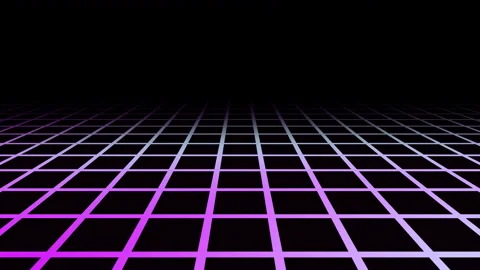Retro 80s Synthwave Grid neon horizon futuristic animation Stock Footage 139767080
