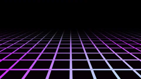 Retro 80s Synthwave Grid neon horizon fu... | Stock Video | Pond5