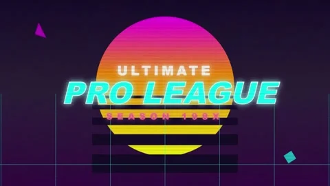 Retro 80s Synthwave Ultimate Pro League Season 198X Graphic Illustration 스톡 동영상 333051669