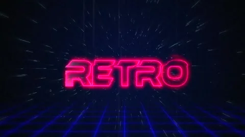 Retro 80s Text Stock After Effects