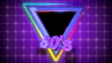 Retro 80s Triangle Opener Stock Footage 123979213