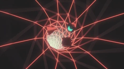 Retro 80s Tunnel Loop with Shapes 4K Video stock 123103907