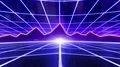 Retro 80s VHS tape video game intro landscape vector arcade wireframe mountains 4k or 4k+ Resolution