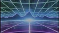 Retro 80s VHS tape video game intro landscape vector arcade wireframe mountains 4k or 4k+ Resolution