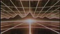 Retro 80s VHS tape video game intro landscape vector arcade wireframe mountains 4k or 4k+ Resolution