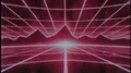 Retro 80s VHS tape video game intro landscape vector arcade wireframe mountains 4k or 4k+ Resolution