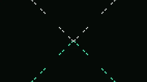 Retro 8bit 16bit Atari Style White Green Seamless Visual Loop Stock Footage 56019056