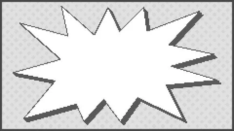 Retro 8bit Black White Dot Burst Frame Background 스톡 일러스트