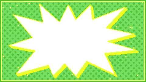 Retro 8bit Green Burst Frame Background Stock Illustration