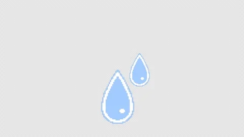 Retro 8Bit Pixel Sweat Drop Nervous Reaction 4K Loop Alpha Stock Footage 337875642