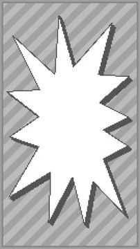 Retro 8bit Vertical Black White Stripe Burst Frame Background Stock Illustration