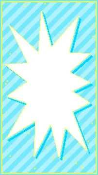 Retro 8bit Vertical Light Blue Burst Frame Background Stock Illustration