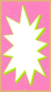 Retro 8bit Vertical Pink Burst Frame Background Stock Illustration