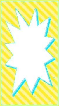 Retro 8bit Vertical Yellow Burst Frame Background 스톡 일러스트