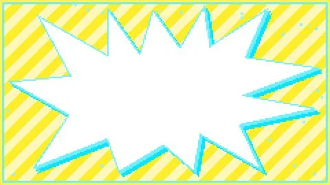 Retro 8bit Yellow Burst Frame Background Stock Illustration