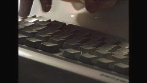 Retro 90s-2000s PC Keyboard Typing with ... | Stock Video | Pond5