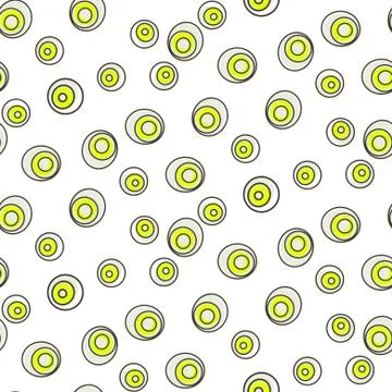 Retro abstract 50s circle dots geo seamless vector pattern. Illustrazione stock