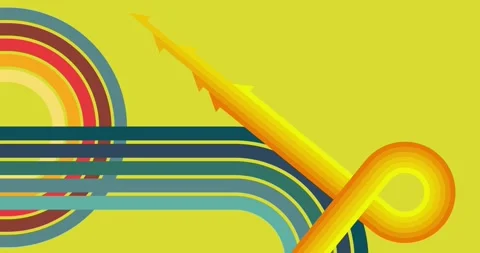 Retro Abstract 70s simple creative Backdrop on green animation Stock Footage 332637429